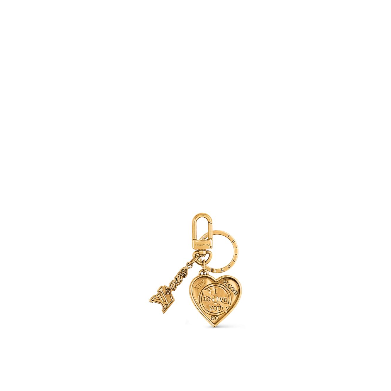 Louis Vuitton LV Lovers Heart Bag Charm & Key Holder